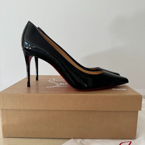 *NEW* Christian Louboutin KATE Pointe Toe Patent Leather Pump 39EU - Picture 1 of 9